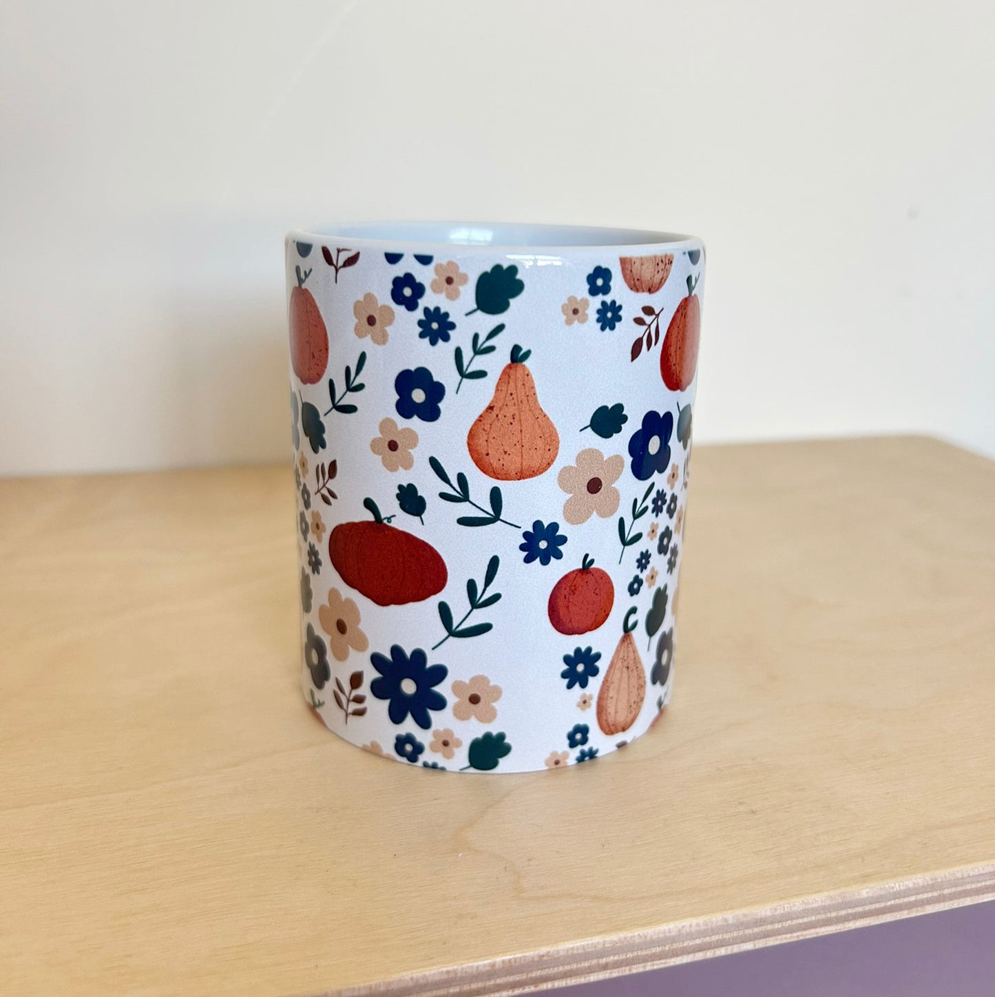 Floral Pumpkins Patterned Mug 11oz