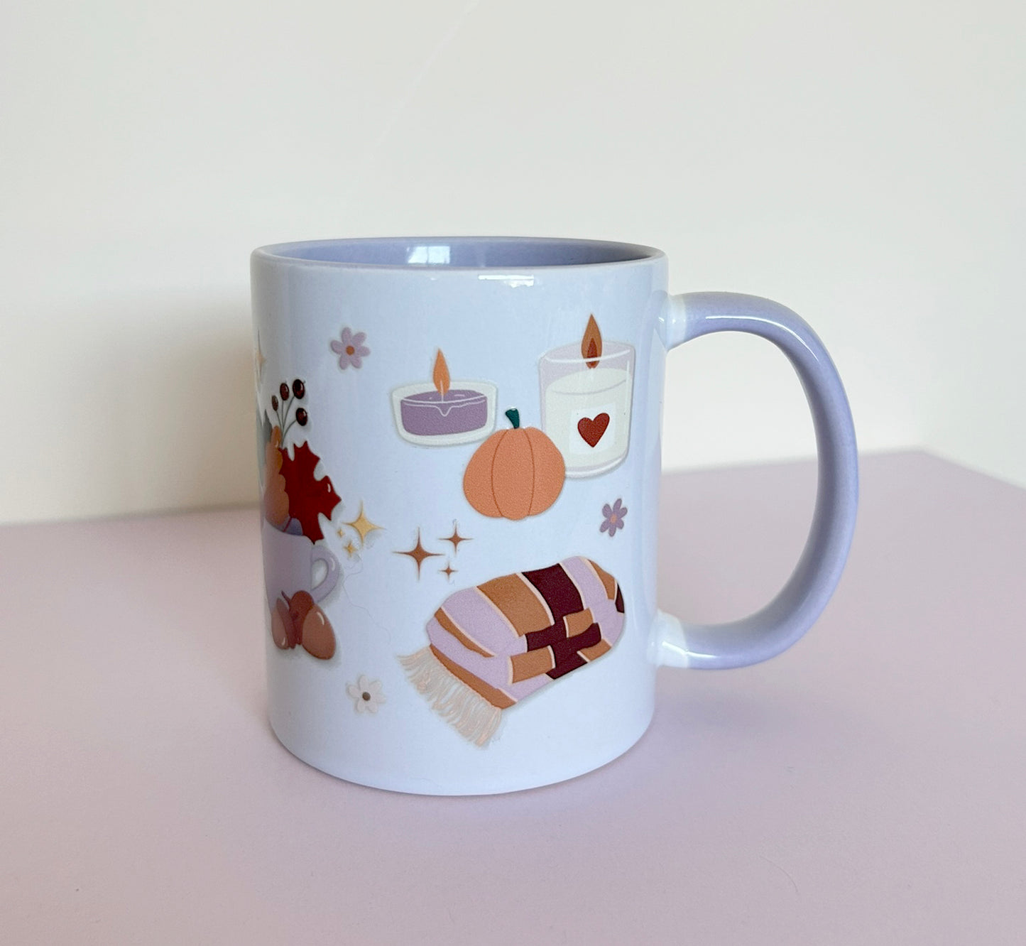 Lilac Mug Cosy Cat Books Candle Hat Blanket