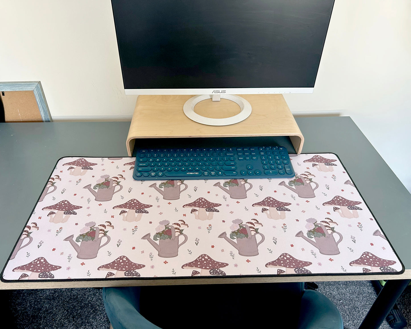 Toadstool Watering Can Gaming Mat Desk Pad