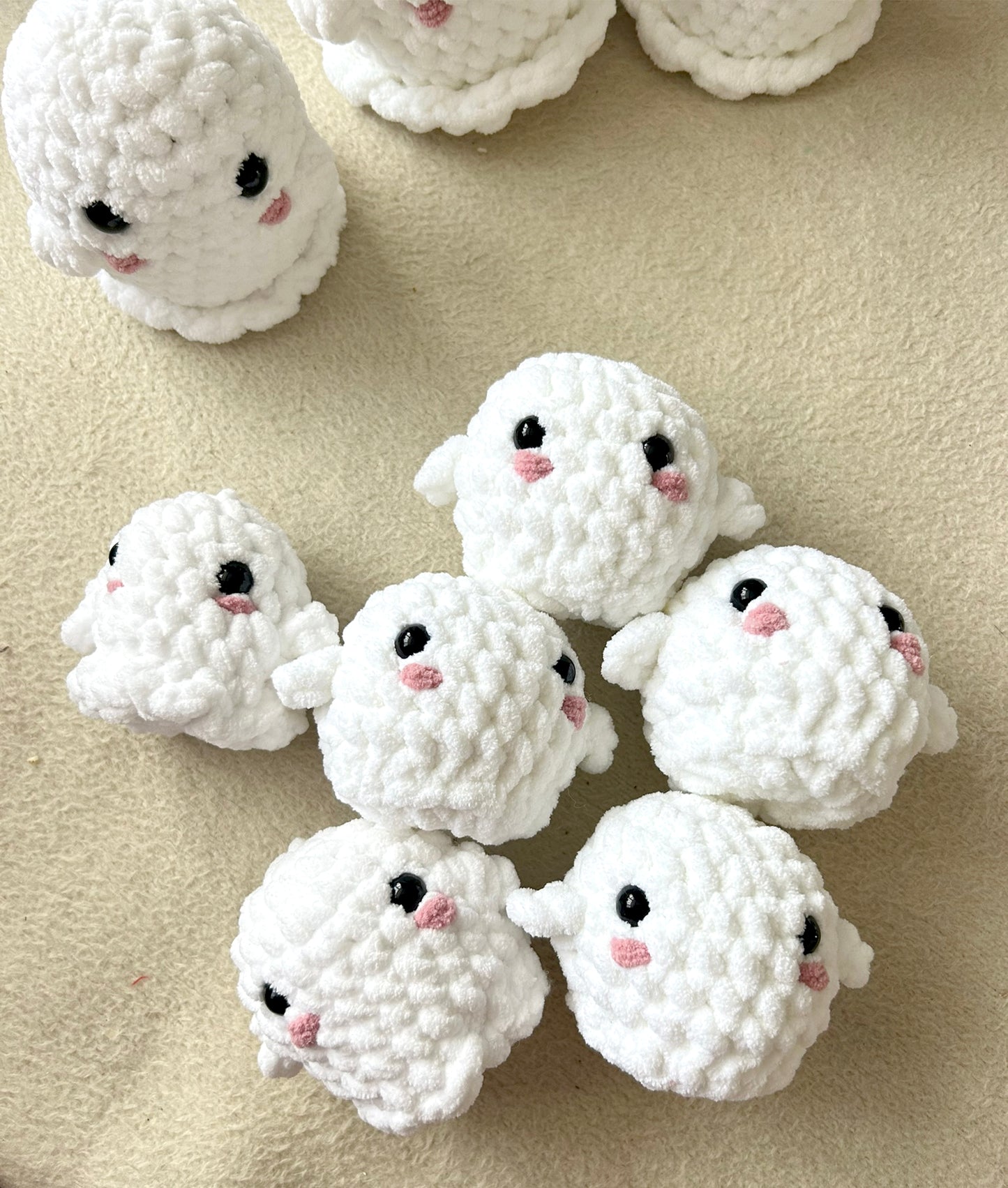 Crochet Plushies Made to Order Ghost Large