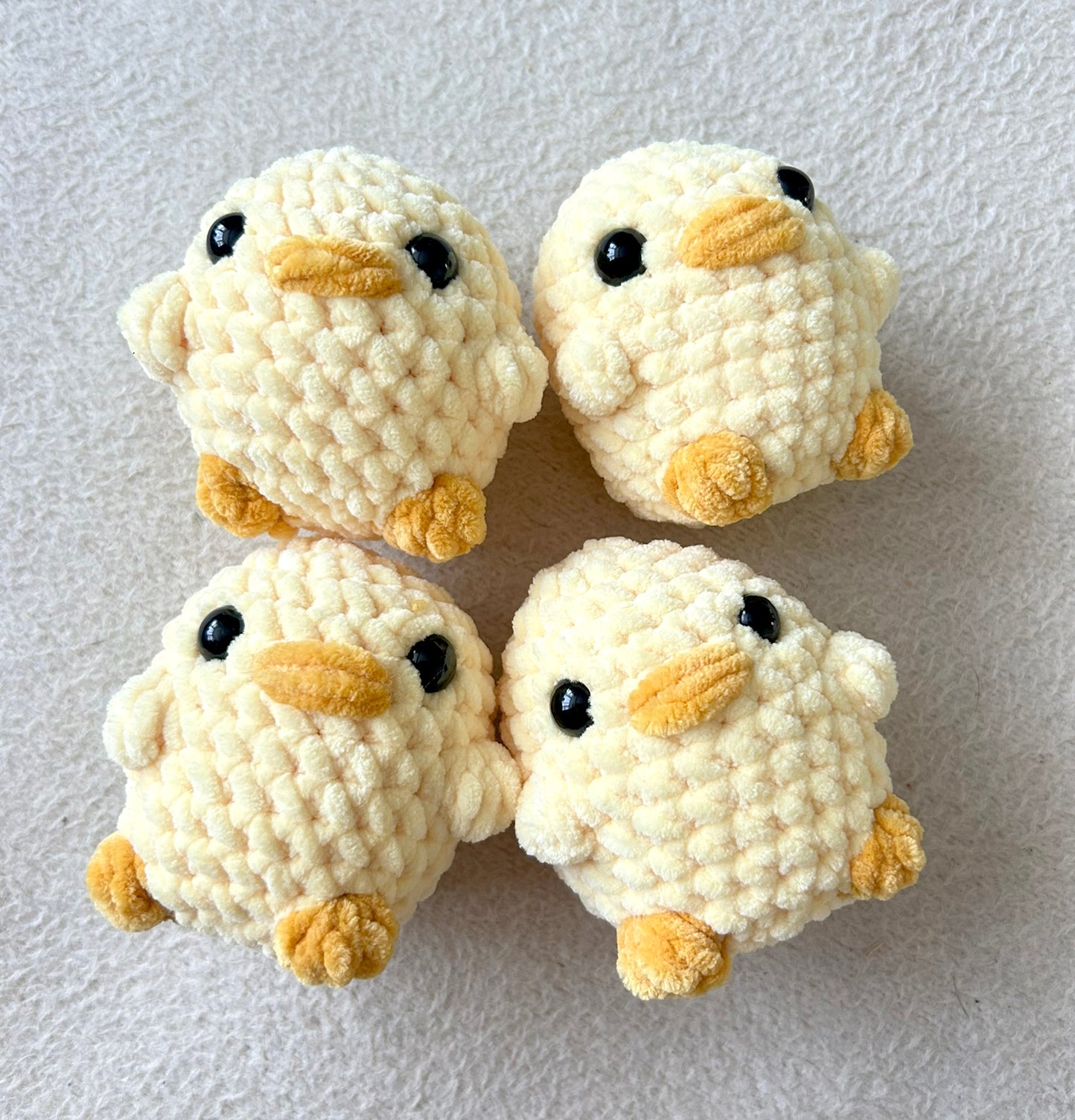 Crochet Plushies Made to Order Yellow Duck Small