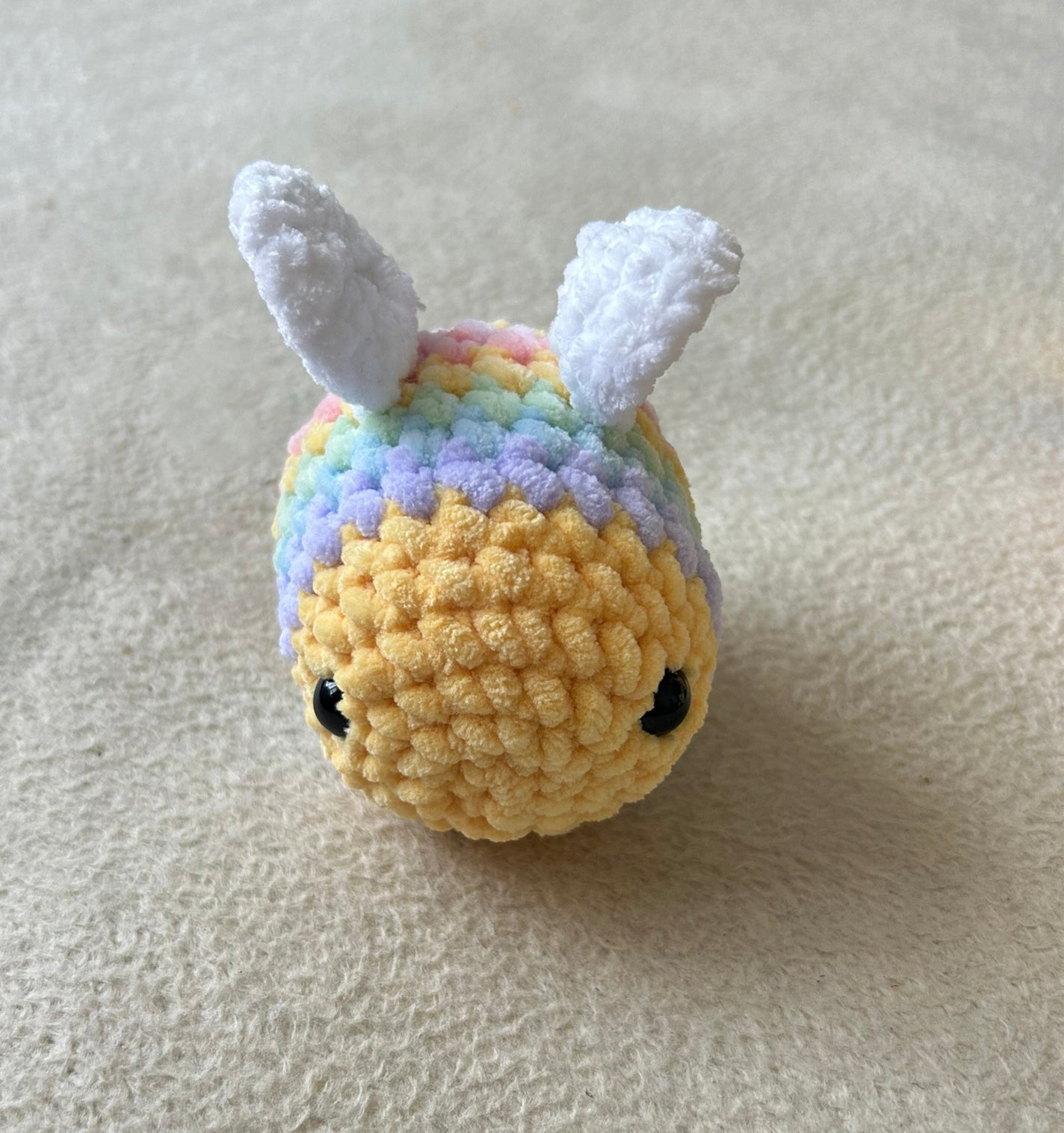 Crochet Plushies Made to Order Pastel Rainbow Bumble Bee
