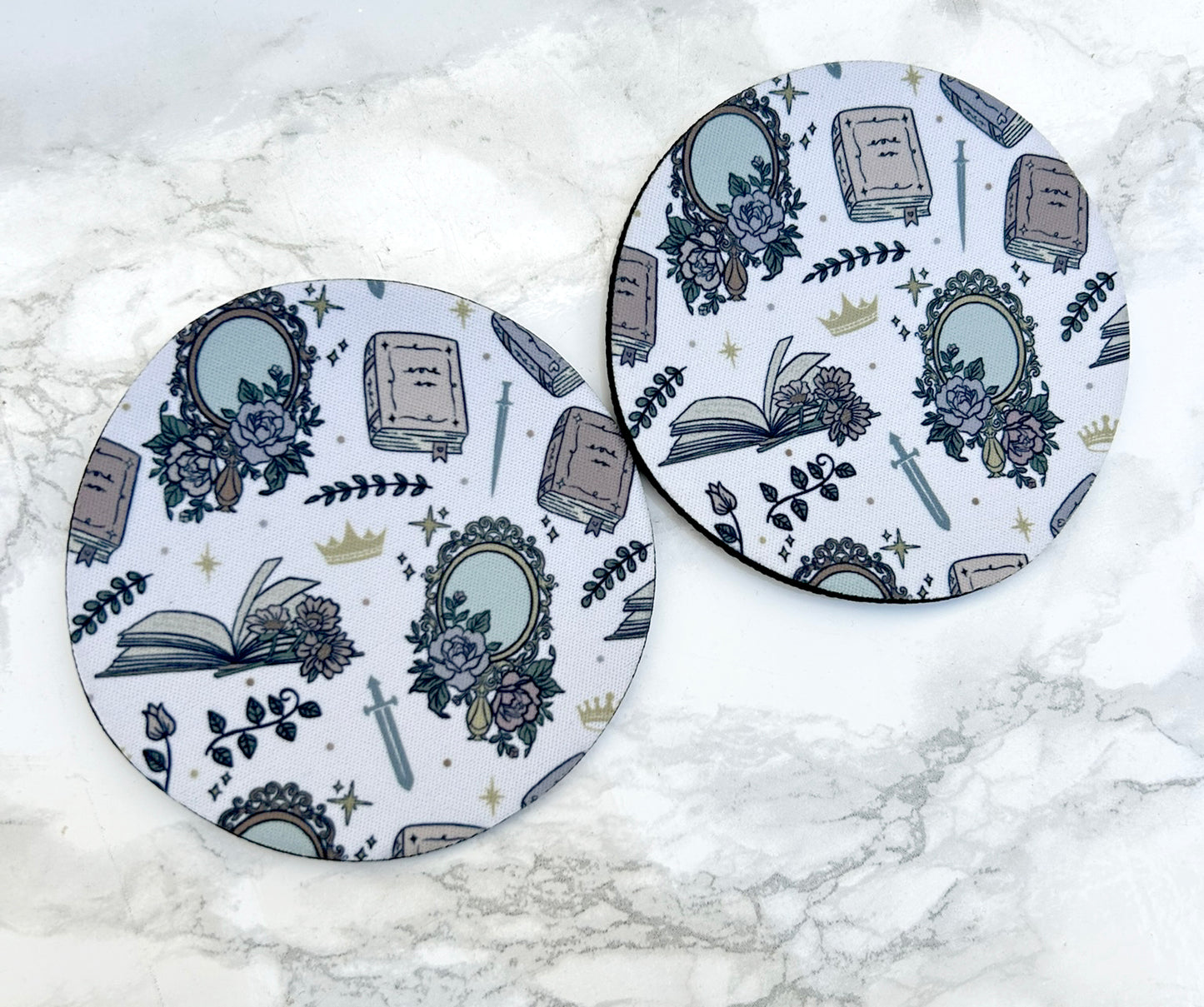 Girlie Romantasy Print Neoprene Coaster 2 Pack