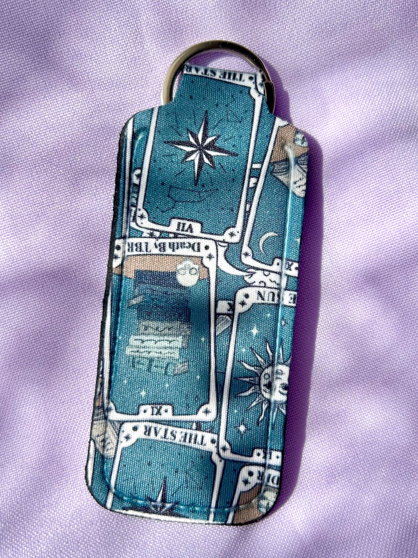Tarot Cards Large Lip Balm Holder Keyring