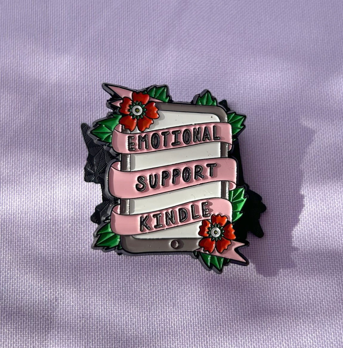 Emotional Kindle Support Bookish Enamel Pin