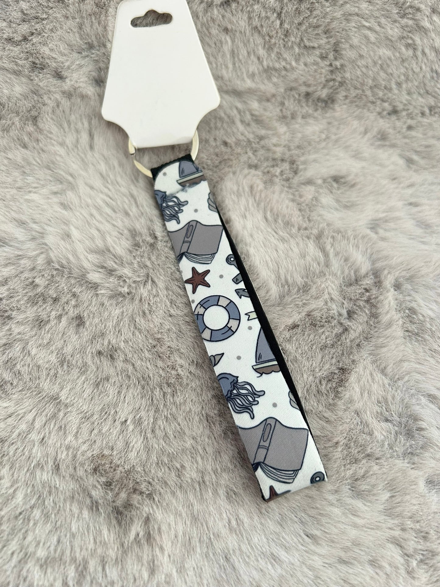 Beach Reading Wristlet Keyring