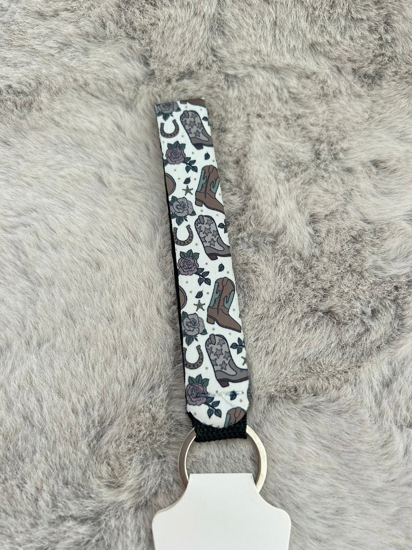 Cowboy Boots Wristlet Keyring