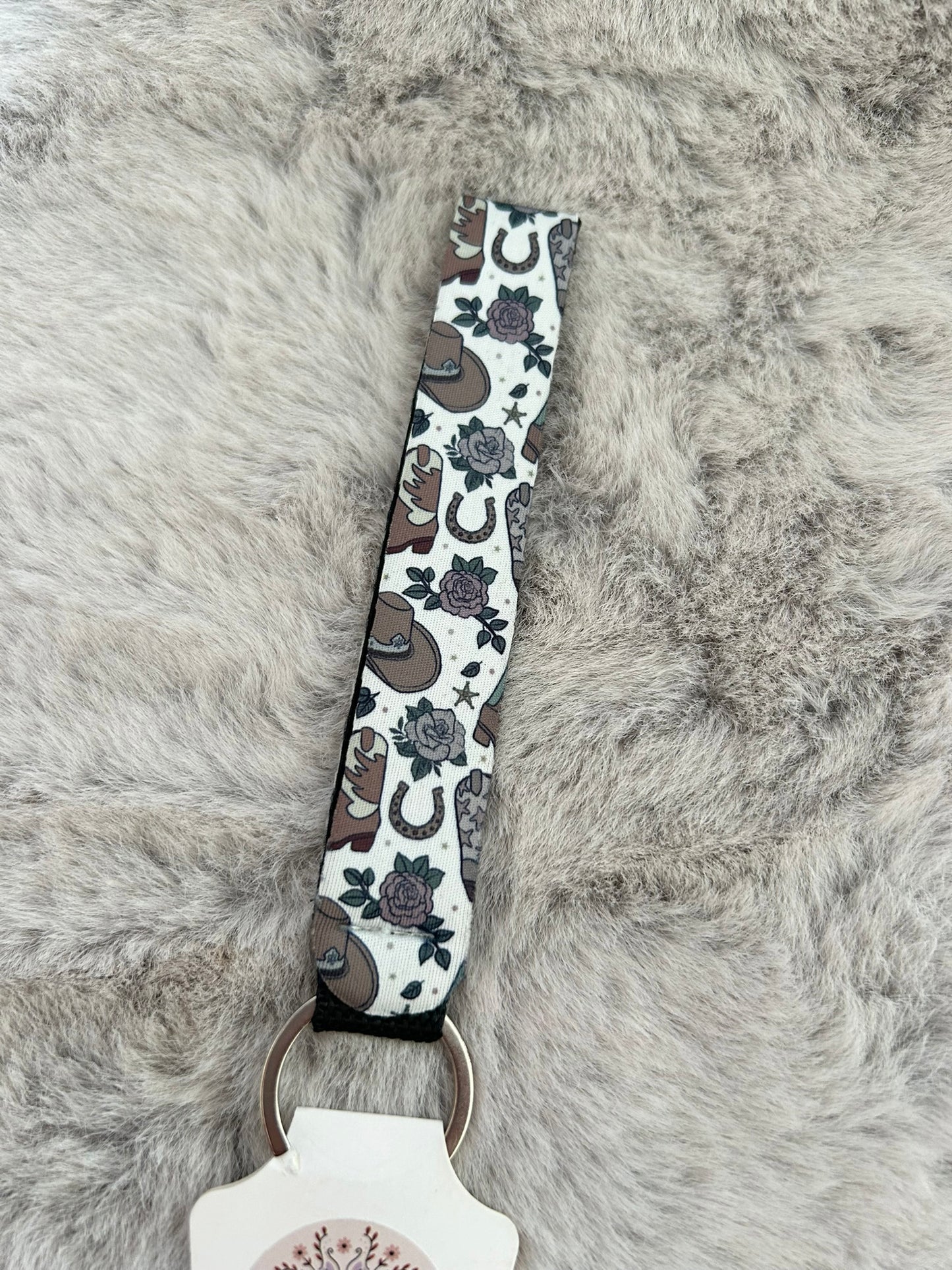 Cowboy Boots Wristlet Keyring
