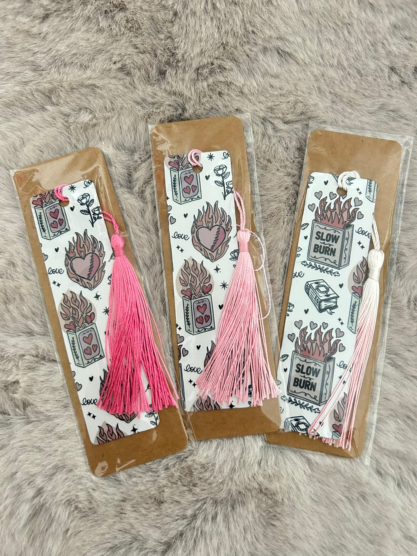Slow Burn Double Sided Bookmark Aluminum Tassel