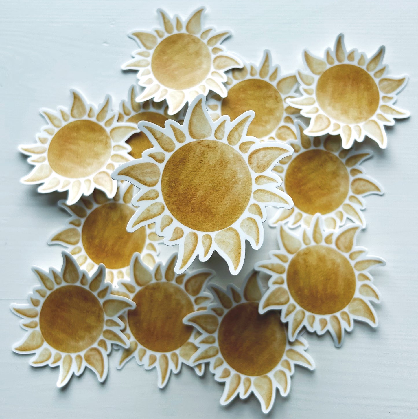 Sun Watercolour Vinyl waterproof Sticker