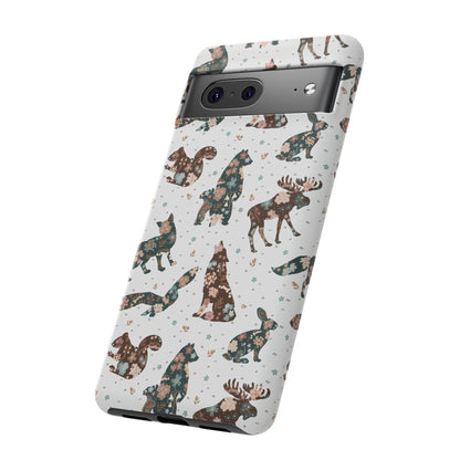 Scandi Folk Woodland Animal Tough Phone Case