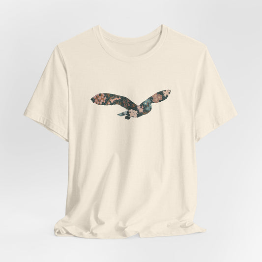 Owl Scandinavian Folk Art Floral Unisex Jersey Short Sleeve Tee T-shirt