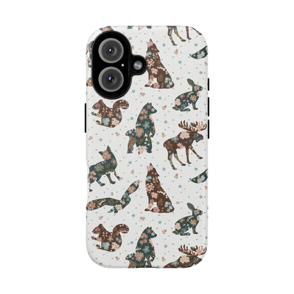 Scandi Folk Woodland Animal Tough Phone Case