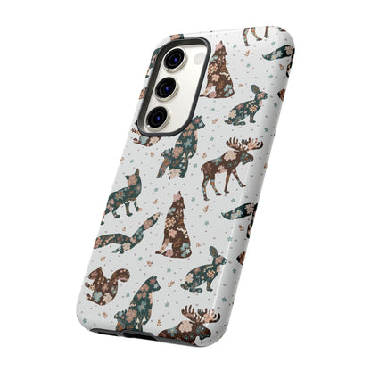 Scandi Folk Woodland Animal Tough Phone Case