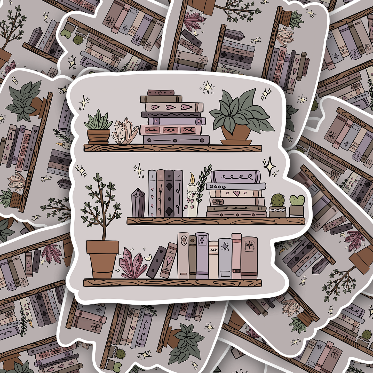 Book Shelf Vinyl waterproof Sticker