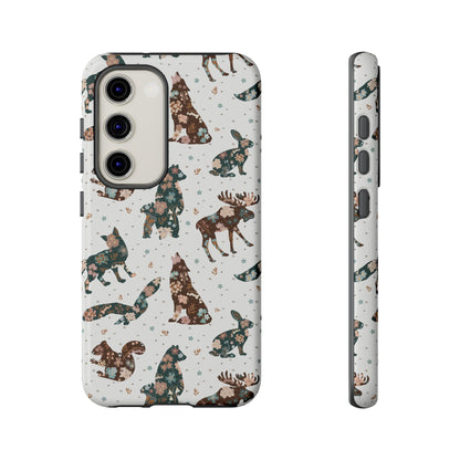 Scandi Folk Woodland Animal Tough Phone Case