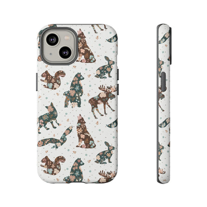 Scandi Folk Woodland Animal Tough Phone Case