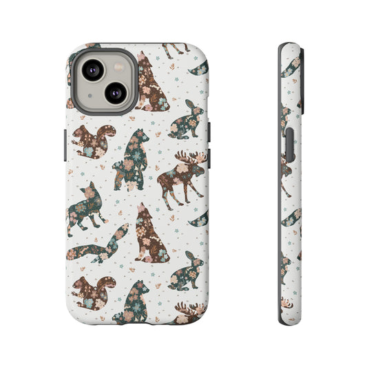 Scandi Folk Woodland Animal Tough Phone Case