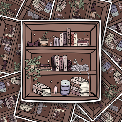 Bookcase Bookshelf Vinyl waterproof Sticker