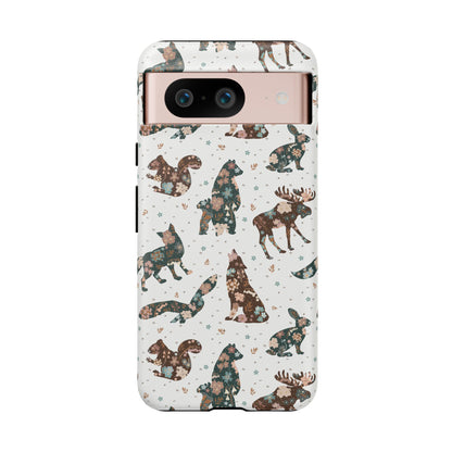 Scandi Folk Woodland Animal Tough Phone Case