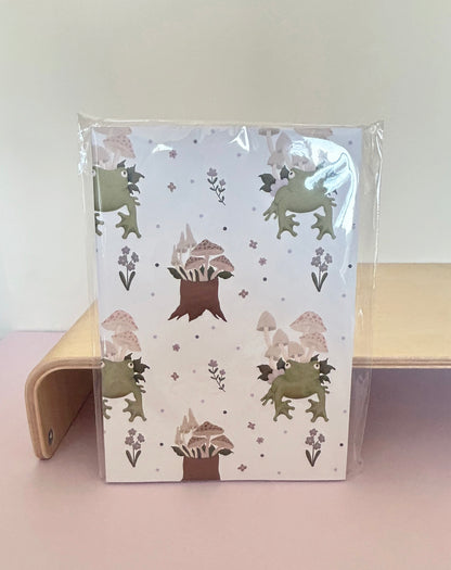 Frog Toadstools A5 Lined Notebook Soft Cover