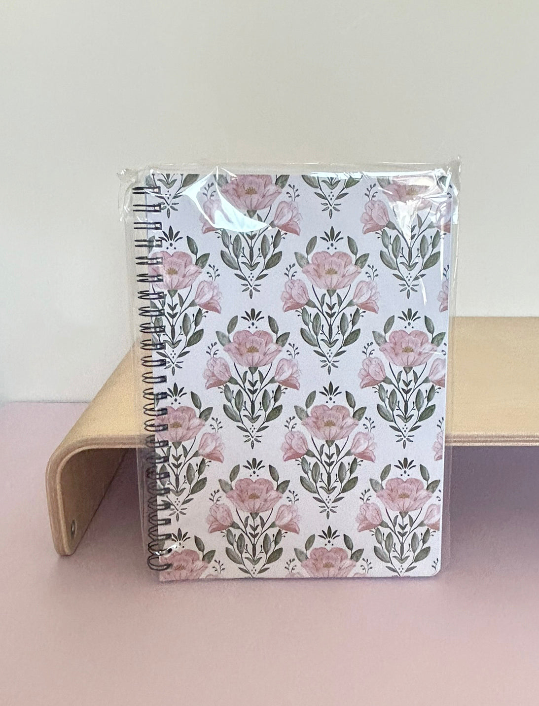 Watercolour Floral A5 Lined Notebook Ring bound Glossy Laminated