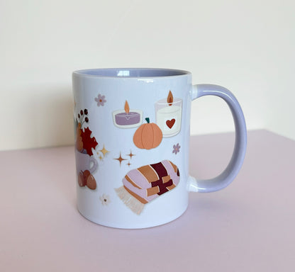 Lilac Mug Cosy Cat Books Candle Hat Blanket