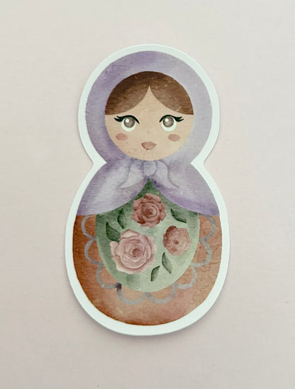 Russian Doll Vinyl waterproof Sticker