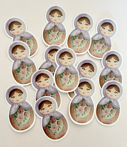 Russian Doll Vinyl waterproof Sticker