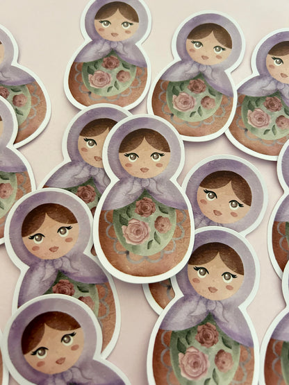 Russian Doll Vinyl waterproof Sticker