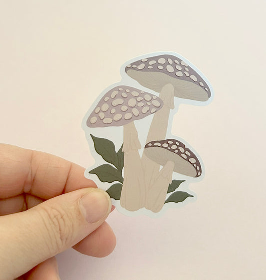 Toadstool Bunch Vinyl waterproof Sticker