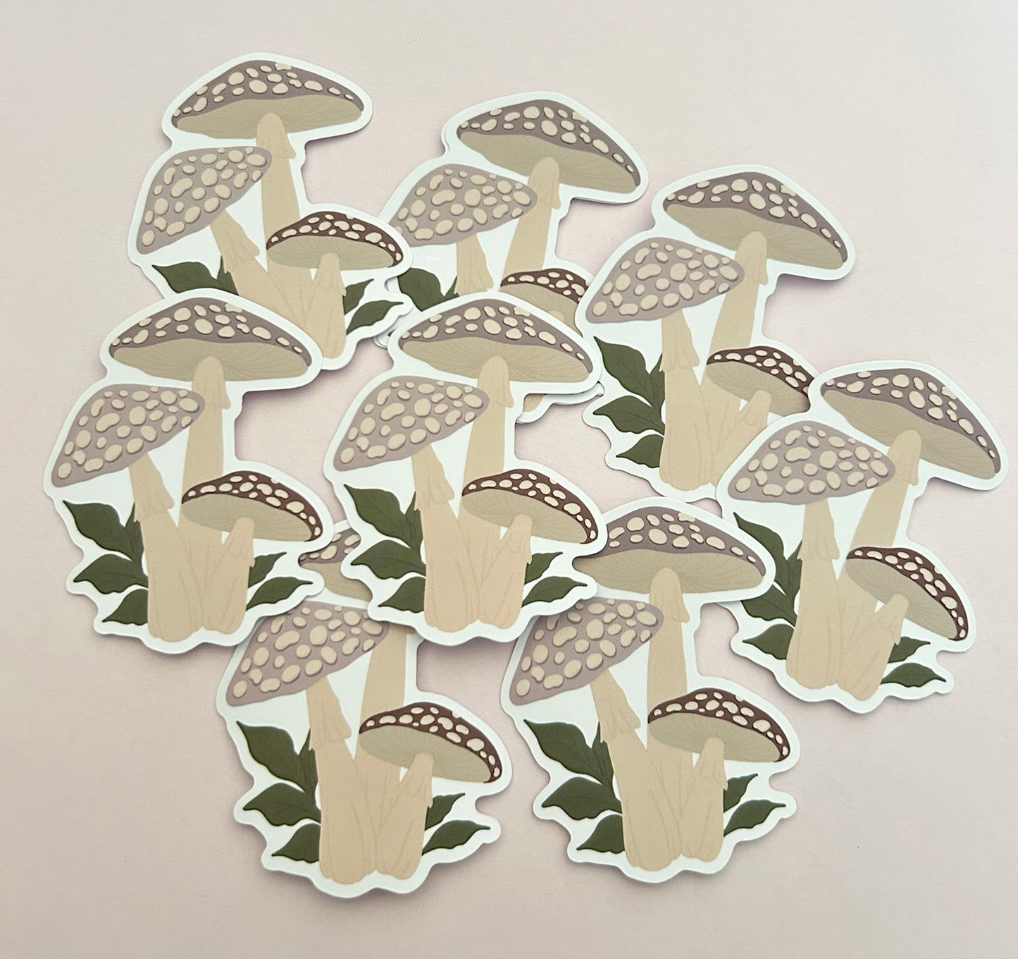 Toadstool Bunch Vinyl waterproof Sticker