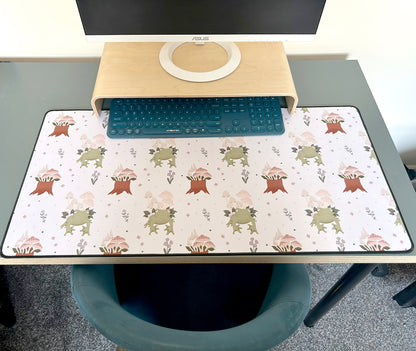 Frog Toadstools Gaming Mat Desk Pad