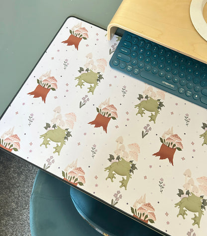 Frog Toadstools Gaming Mat Desk Pad