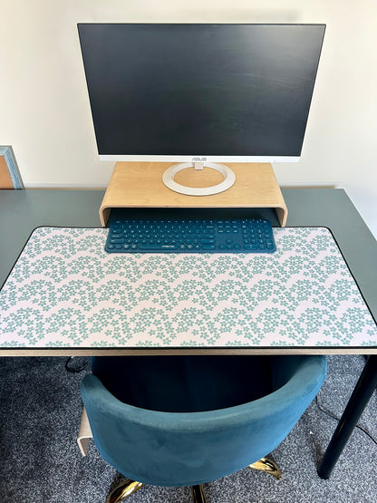 Floral Wave Gaming Mat Desk Pad