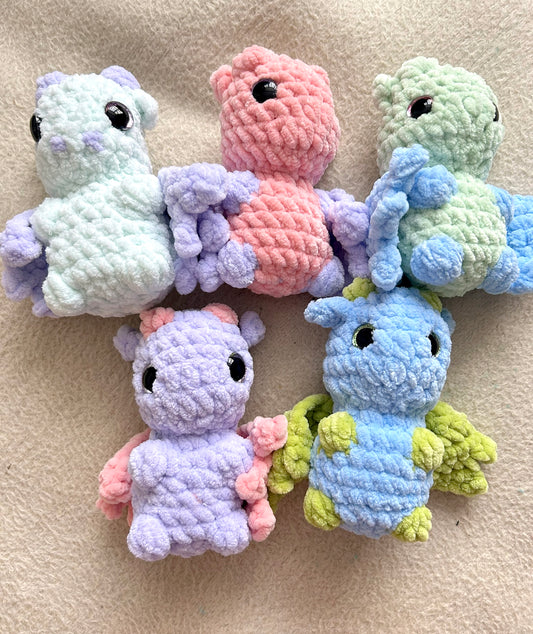 Crochet Plushies Made to Order Baby Dragon