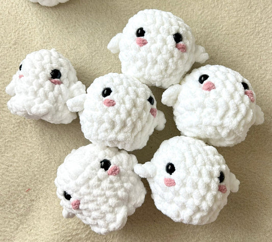 Crochet Plushies Made to Order Ghost Small