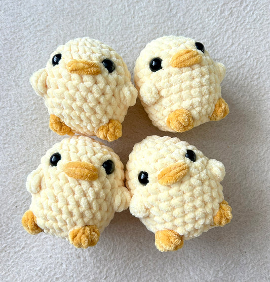 Crochet Plushies Made to Order Yellow Duck Small