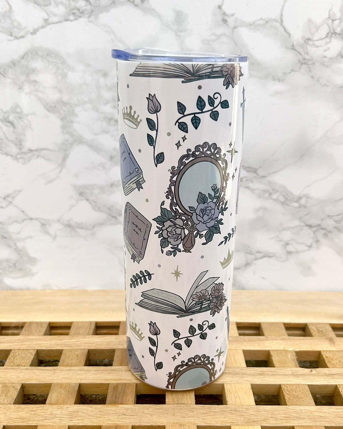 Girlie Romantasy Steel Tumbler & Straw 20oz