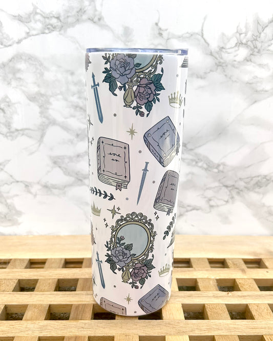 Girlie Romantasy Steel Tumbler & Straw 20oz