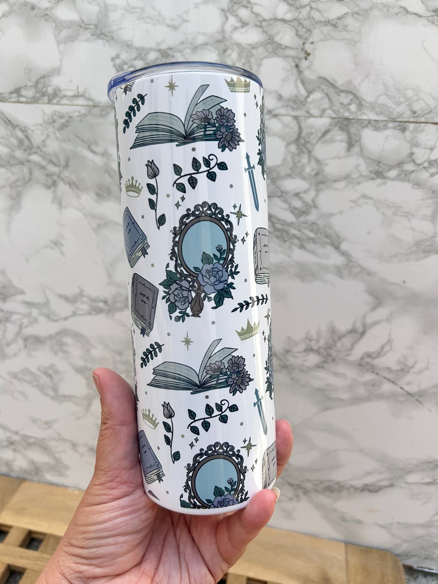 Girlie Romantasy Steel Tumbler & Straw 20oz