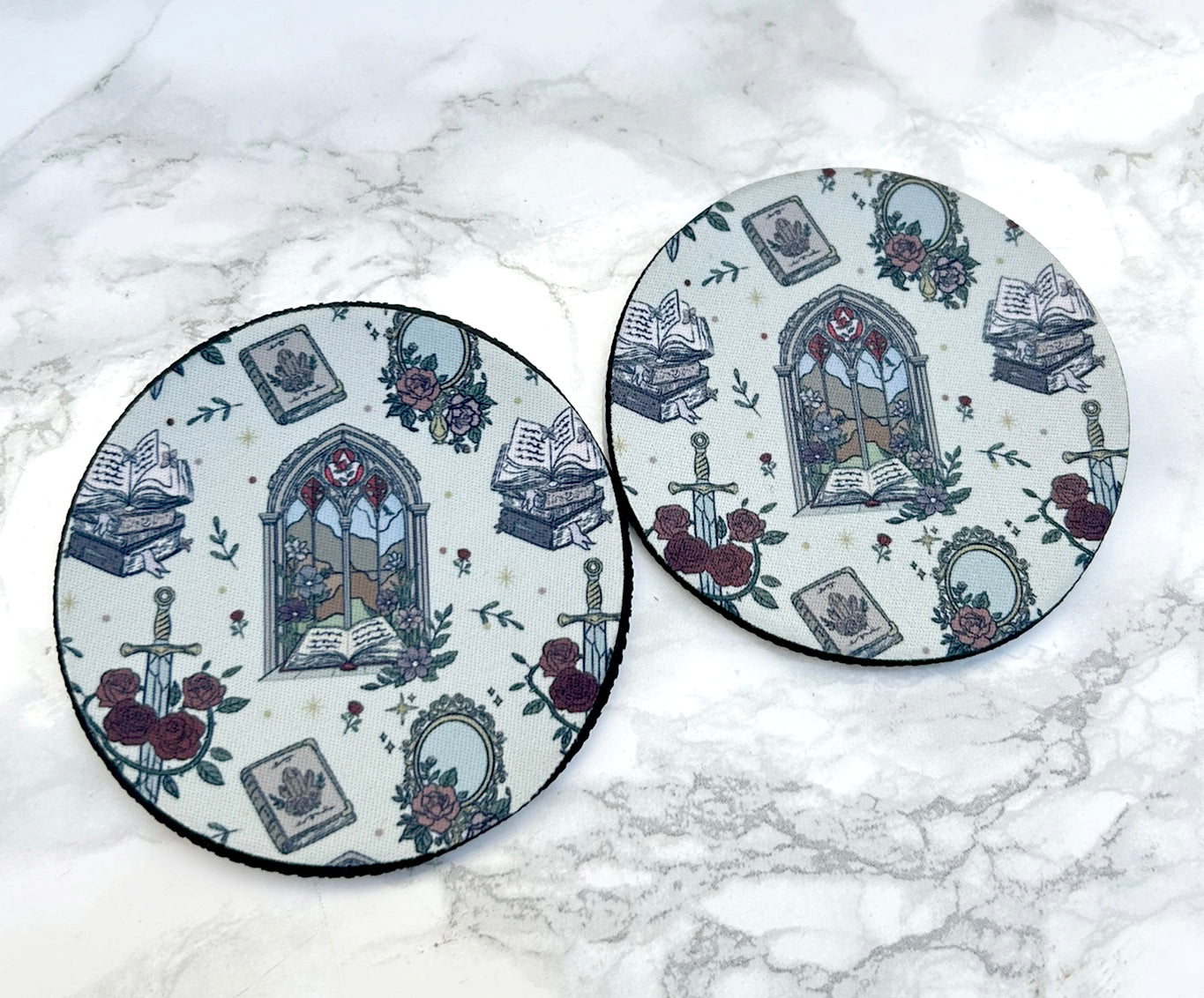 Romantasy Print Neoprene Coaster 2 Pack