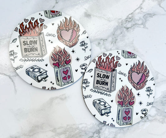 Slow Burn Hard Cork Coaster 2 Pack