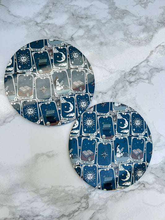Tarot Cards Hard Cork Coaster 2 Pack