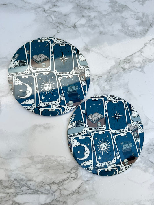 Tarot Cards Hard Cork Coaster 2 Pack
