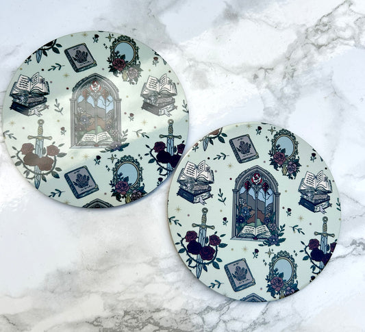 Romantasy Hard Cork Coaster 2 Pack