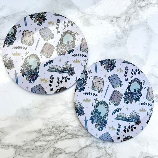 Girlie Romantasy Hard Cork Coaster 2 Pack