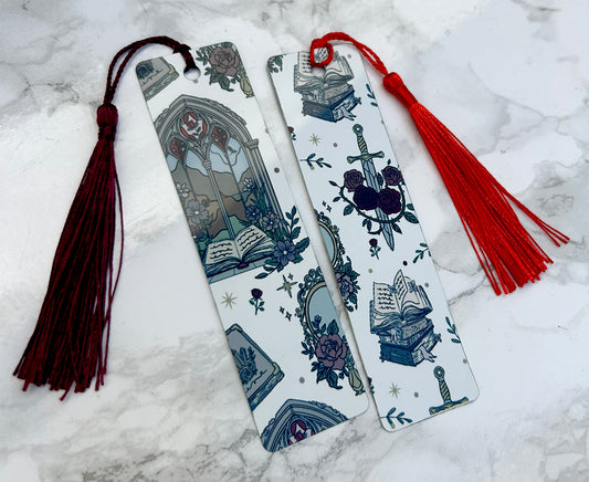 Romantasy Double Sided Bookmark Aluminum Tassel