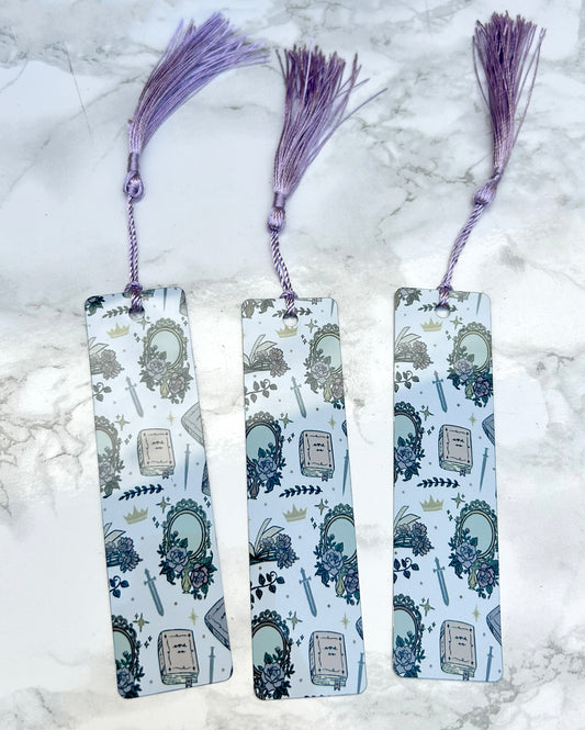 Girlie Romantasy Double Sided Bookmark Aluminum Tassel
