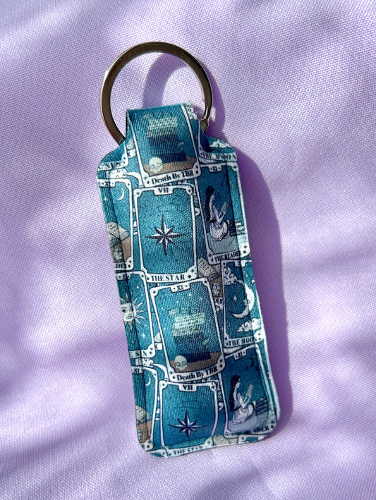Tarot Cards Small Lip Balm Holder Keyring